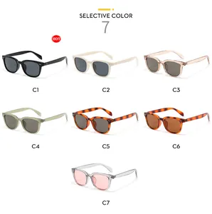 Aperçu de lunettes de soleil carrées vintage en sept couleurs et motifs différents