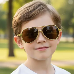 Occhiali Da Sole Aviatore Per Bambini Retro Doppio Ponte Protezione UV400 Moda Outdoor Ragazzi E Ragazze