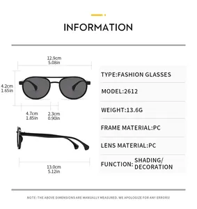 Detailed technical dimension guide for black retro double-bridge kids sunglasses