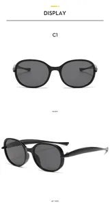 Détails de lunettes de soleil noires pour enfants avec charnières solides et branches courbes