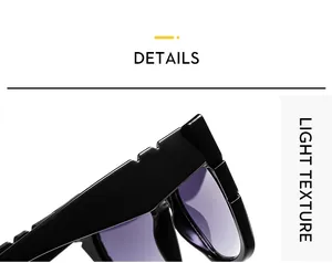Macro detail showing the light texture and precise hinge of black cat-eye sunglasses