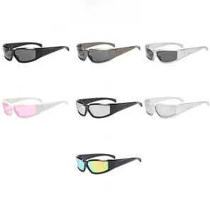 Selective color chart showing seven different hip hop square sunglasses in various lens tints