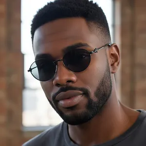 Vintage Oval Sunglasses Metal Frame UV400 Protection Hip Hop Fashion Eyewear For Unisex Men Women