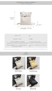 Size chart showing large pleated PU leather backpack dimensions 31x34x3cm and 0.5kg weight