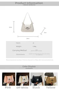 Guide des tailles détaillé et spécifications des matériaux pour ce sac à main chic en PU