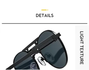 Macro des charnières à ressort et plaquettes de nez sur lunettes aviateur noires