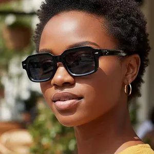 Square Retro Sunglasses PC Frame UV400 Protection For Women Men Outdoor Driving Street Style Vintage Hip Hop Eyewear