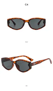Front and side views of vintage tortoiseshell cat eye sunglasses with dark grey lenses