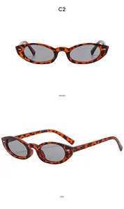 Detaillierte Vorder- und Seitenansicht der Retro-Sonnenbrille mit Schildpatt-Muster