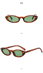 Vorder- und Seitenansicht einer Vintage-Cat-Eye-Sonnenbrille mit grünem Glas und Schildpatt