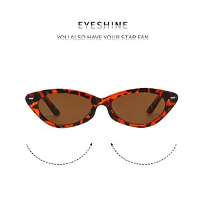 Gros plan sur des lunettes de soleil œil-de-chat écaille avec verres bruns et rivets fins