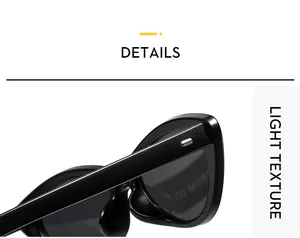 Détail de la charnière de lunettes œil de chat noires avec rivets métalliques