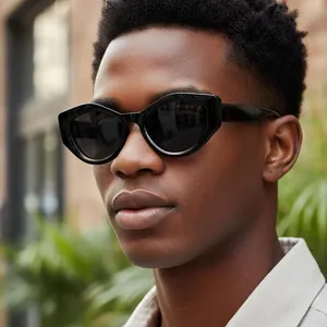 Cat Eye Sunglasses Retro Y2K Geometric PC Frame UV400 Protection Outdoor Fashion Eyewear For Men And Women