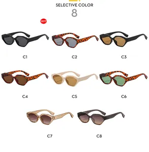 Aperçu des lunettes de soleil œil de chat octogonales en huit coloris élégants et variés