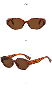 Vues de face et de profil de lunettes de soleil œil-de-chat vintage en écaille de tortue