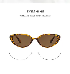 Front view of Y2K cat-eye sunglasses with tortoise frame and tinted brown lenses