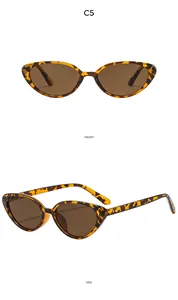 Detailed front and side views of tortoise shell cat eye sunglasses with brown lenses