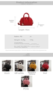 Detailed size specifications for the mini top-handle bag with multi-color options
