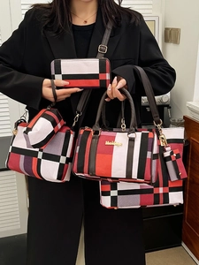 Ensemble de 5 sacs à main classiques à carreaux avec cabas et sac bandoulière