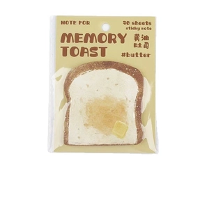 Creative memory toast shaped sticky notes with 30 sheets for students and office
