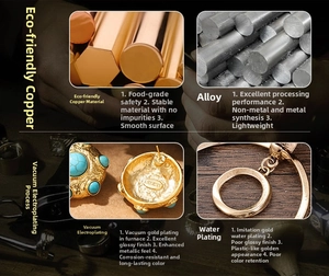 Detail of eco-friendly copper material and vacuum plating process for the bracelet