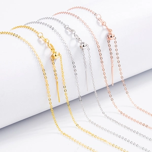 Adjustable S925 sterling silver slider chain in gold silver and rose gold finishes