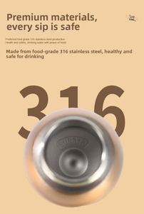Detailed macro view of SUS 316 food-grade stainless steel interior lining of the bottle