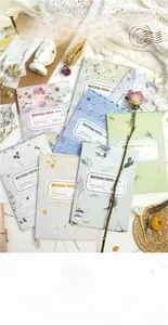 Detail of 20pcs vintage label scrapbooking paper set with diverse material textures