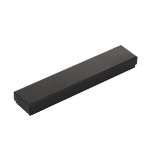 Rectangle black kraft paper jewelry gift box for necklace with matte textured lid