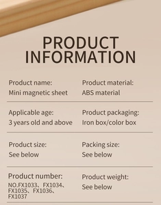 Detailed technical specifications for mini ABS magnetic building blocks and age guidelines