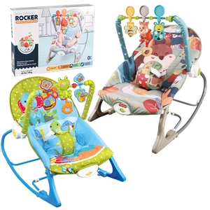 Baby rocking chair with music and vibration, adjustable for newborns up to 18kg