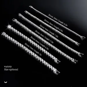 Tennis bracelets set in 18K gold plated copper with 2mm to 7mm cubic zirconia stones