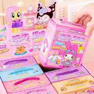 DIY cartoon stationery gift box set featuring waterproof stickers and cute characters