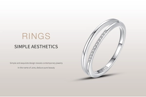 Close-up of double-layer S925 sterling silver ring with delicate pave setting