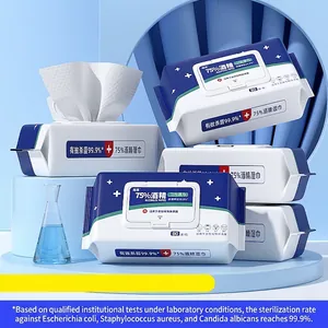 Alcohol Sanitizing Wipes 75% Disinfectant Surface Cleaning Portable Home Office Travel Skin Friendly Non Woven Fabric