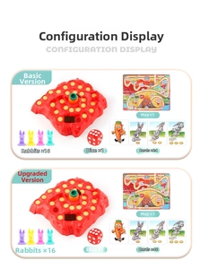 Detailed comparison of Basic and Upgraded Rabbit Cross Country tabletop game components