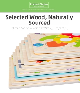 Close-up of durable 3D wooden puzzles showing layered rocket and planet patterns
