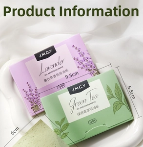 Lavender and green tea oil absorbing tissues in portable 100-sheet dispenser packs
