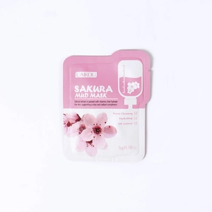 Detail of LAIKOU Sakura Mud Mask 5g sachet for deep pore cleansing and hydration
