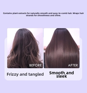 Visualisierung der Haartransformation: von krausem zu glattem und glänzendem Haar