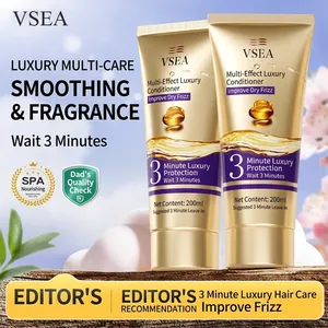 Zweierpack VSEA Haaröl-Spray-Conditioner in Goldtuben zur Frizz-Kontrolle und Reparatur