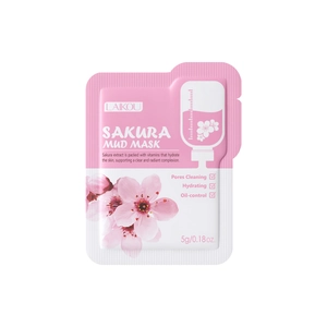 LAIKOU Sakura Mud Mask 5g sachet for deep pore cleaning and skin moisturizing