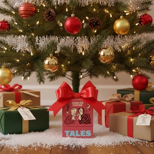 Tales Couples Edition 150 conversation starter cards in a red gift box for Christmas