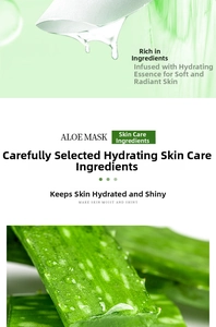 Detail of fresh aloe vera leaves with water droplets for hydrating face mask