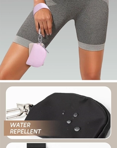 Close-up of water repellent nylon fabric showing water resistance and wrist strap detail