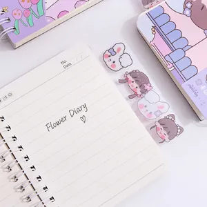 Cute purple spiral notebook with bookmarks and lined pages for daily creative journaling