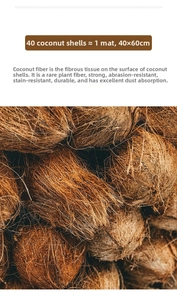 Macro view of natural coir fiber texture for durable dust-removing entrance floor mats