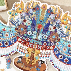 Traditional Phoenix Crown decorative stickers for DIY scrapbooking and handicraft projects