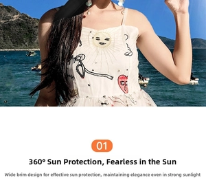 Detail of sun and heart embroidery on white beach camisole for summer vacation