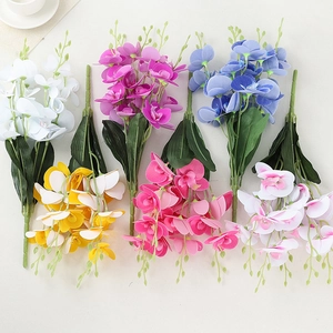 Artificial Phalaenopsis orchid bundle in six vibrant colors for home decor